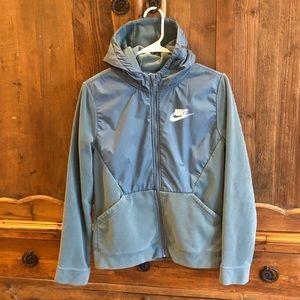 Nike Hooded Sports Jacket Teal Children’s Extra Large